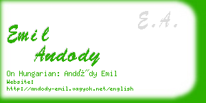 emil andody business card